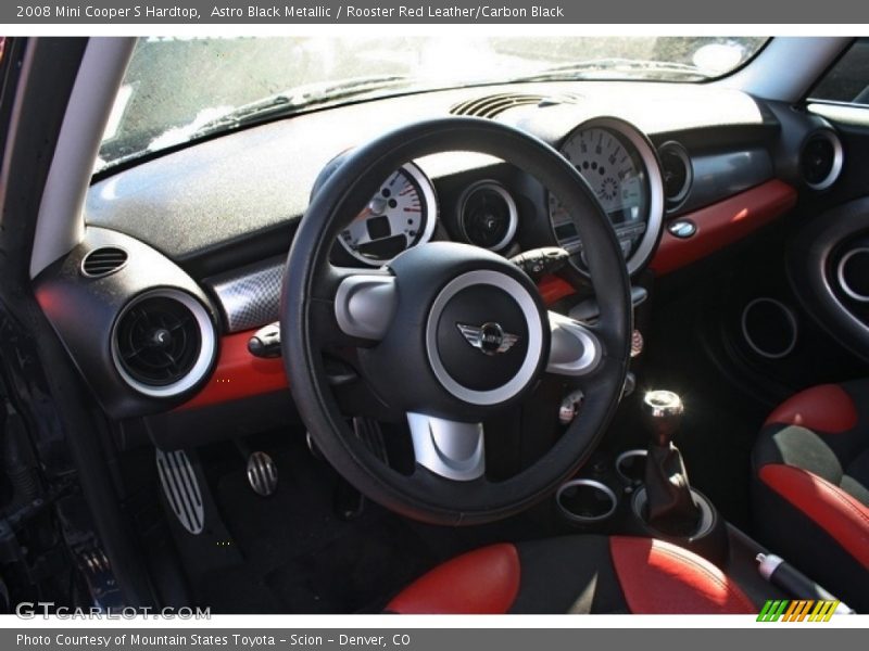 Astro Black Metallic / Rooster Red Leather/Carbon Black 2008 Mini Cooper S Hardtop
