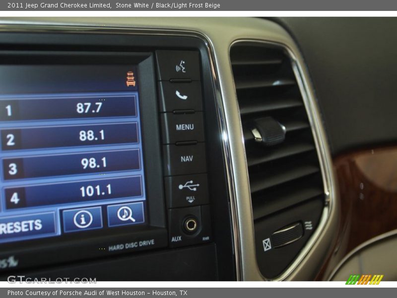 Stone White / Black/Light Frost Beige 2011 Jeep Grand Cherokee Limited