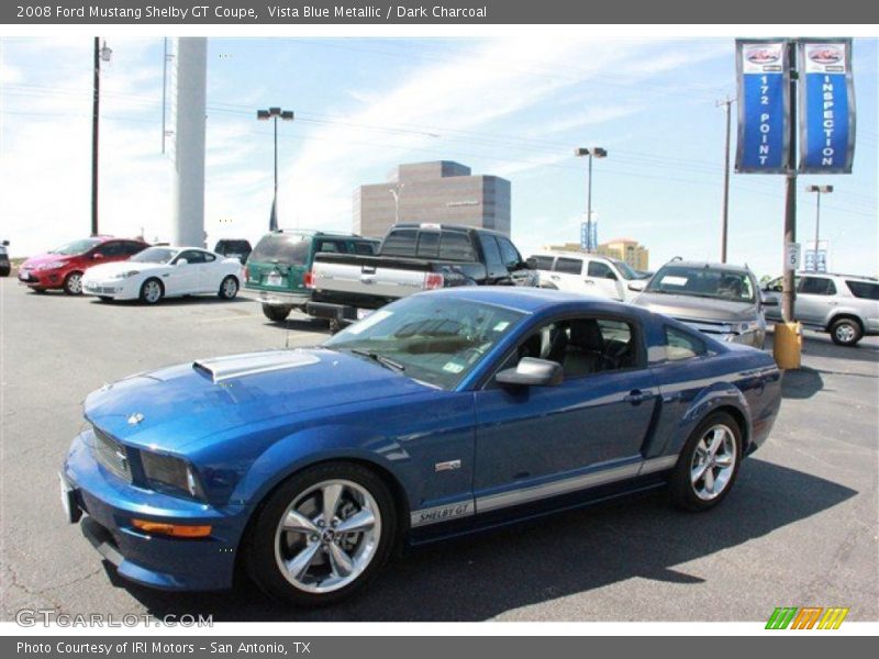 Vista Blue Metallic / Dark Charcoal 2008 Ford Mustang Shelby GT Coupe