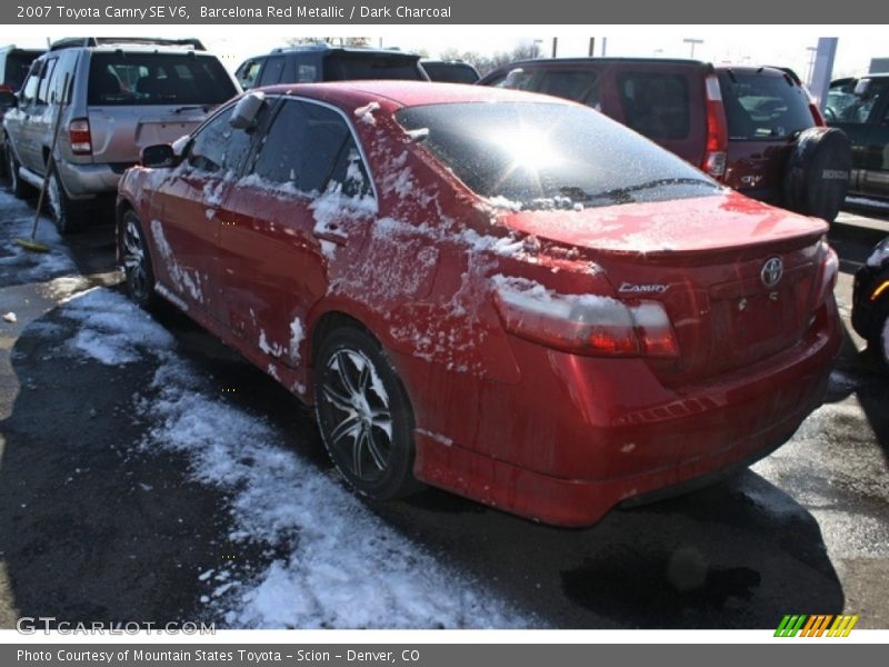 Barcelona Red Metallic / Dark Charcoal 2007 Toyota Camry SE V6