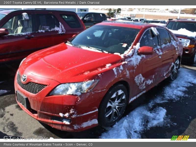 Barcelona Red Metallic / Dark Charcoal 2007 Toyota Camry SE V6