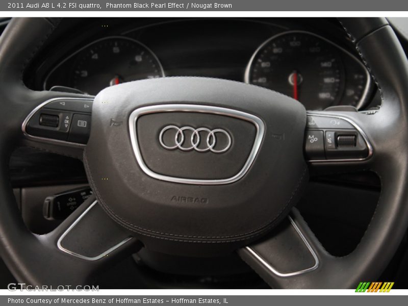 Phantom Black Pearl Effect / Nougat Brown 2011 Audi A8 L 4.2 FSI quattro