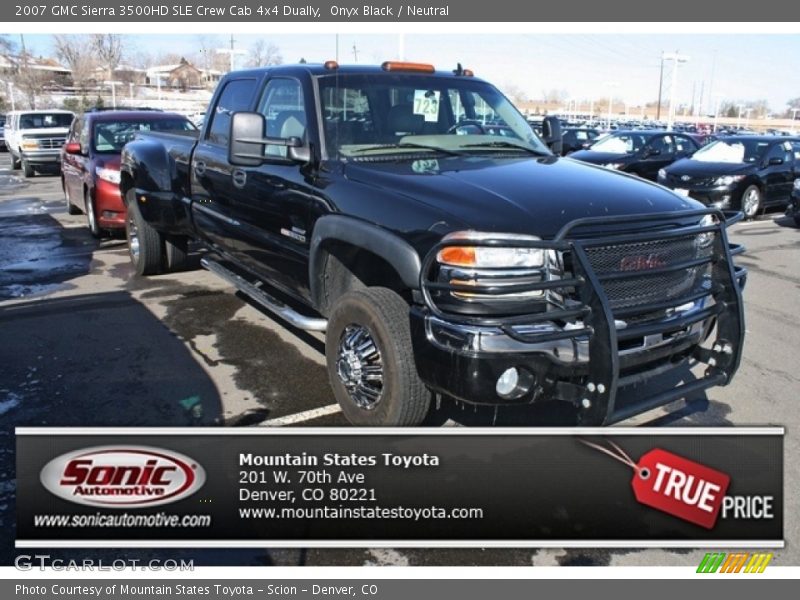 Onyx Black / Neutral 2007 GMC Sierra 3500HD SLE Crew Cab 4x4 Dually