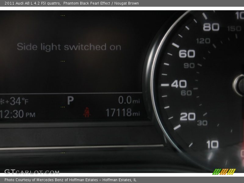 Phantom Black Pearl Effect / Nougat Brown 2011 Audi A8 L 4.2 FSI quattro
