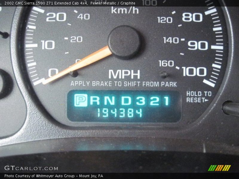Pewter Metallic / Graphite 2002 GMC Sierra 1500 Z71 Extended Cab 4x4