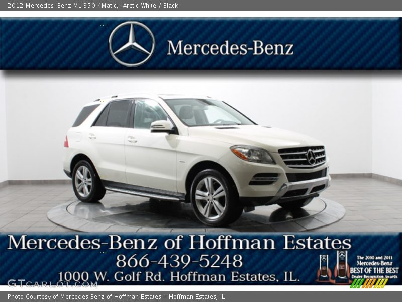 Arctic White / Black 2012 Mercedes-Benz ML 350 4Matic