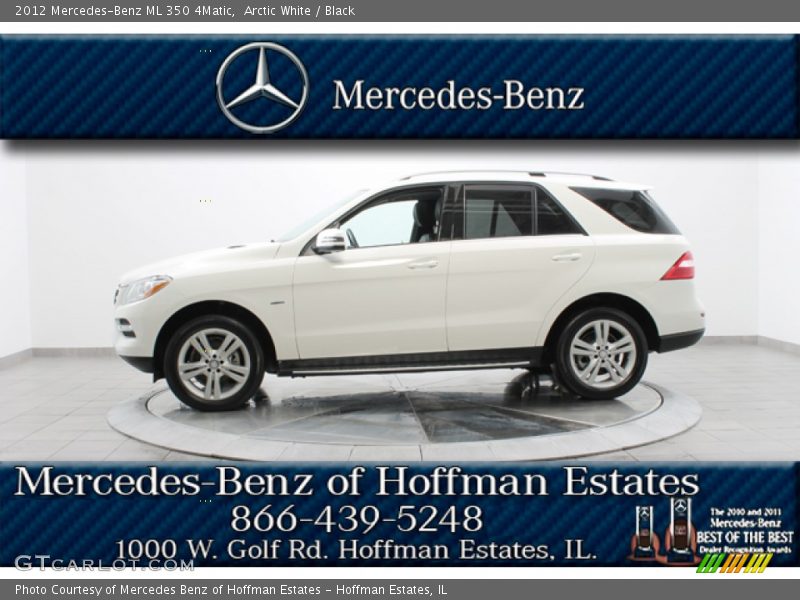 Arctic White / Black 2012 Mercedes-Benz ML 350 4Matic