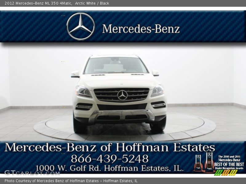Arctic White / Black 2012 Mercedes-Benz ML 350 4Matic