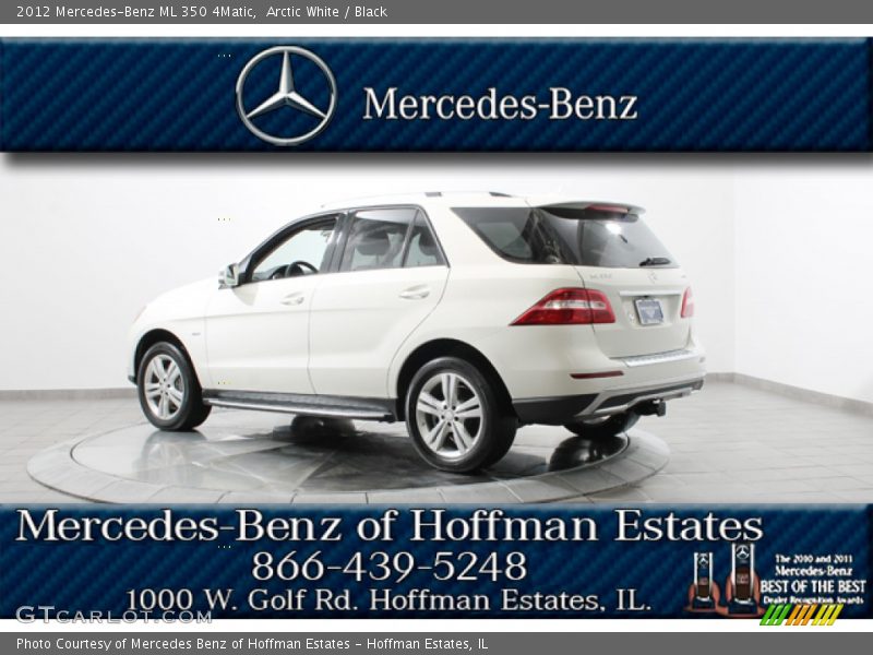 Arctic White / Black 2012 Mercedes-Benz ML 350 4Matic