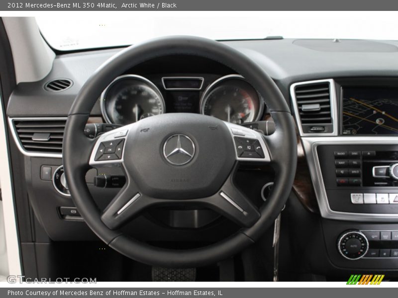 Arctic White / Black 2012 Mercedes-Benz ML 350 4Matic