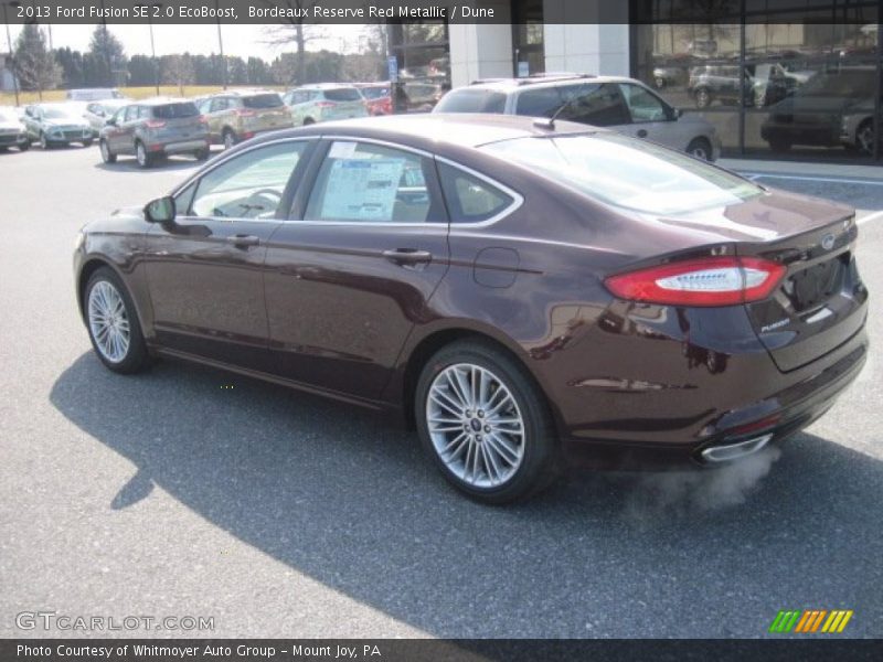 Bordeaux Reserve Red Metallic / Dune 2013 Ford Fusion SE 2.0 EcoBoost