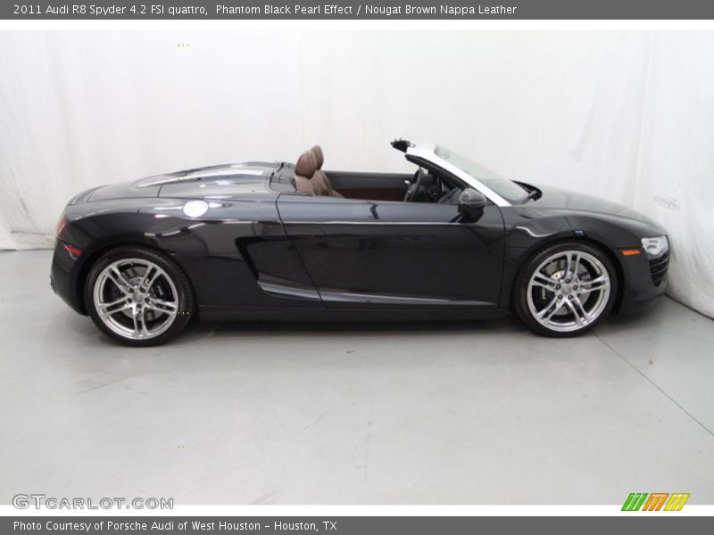 Phantom Black Pearl Effect / Nougat Brown Nappa Leather 2011 Audi R8 Spyder 4.2 FSI quattro