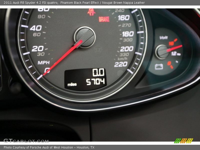 Phantom Black Pearl Effect / Nougat Brown Nappa Leather 2011 Audi R8 Spyder 4.2 FSI quattro