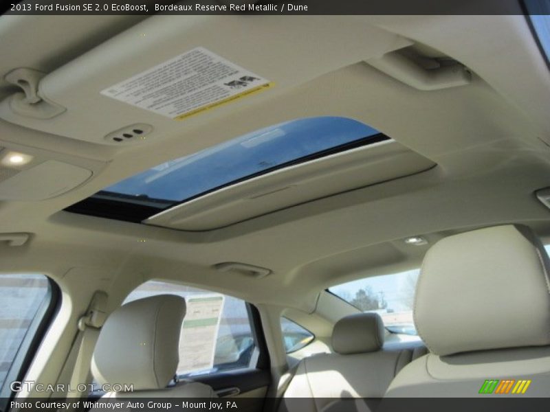 Sunroof of 2013 Fusion SE 2.0 EcoBoost