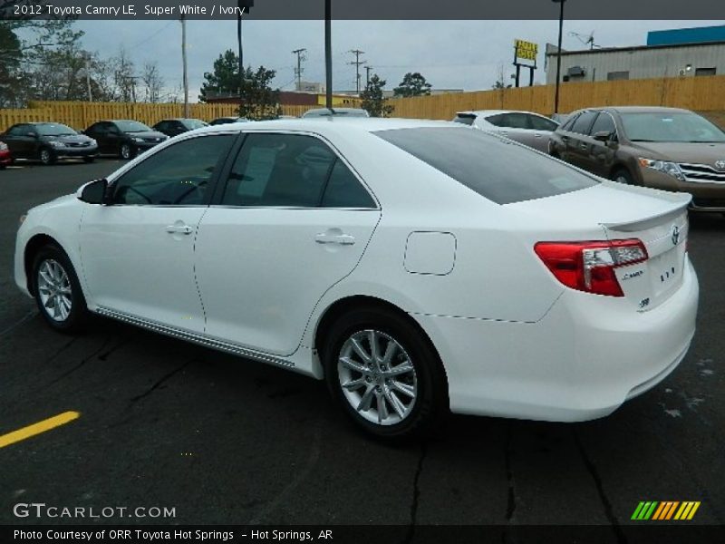 Super White / Ivory 2012 Toyota Camry LE