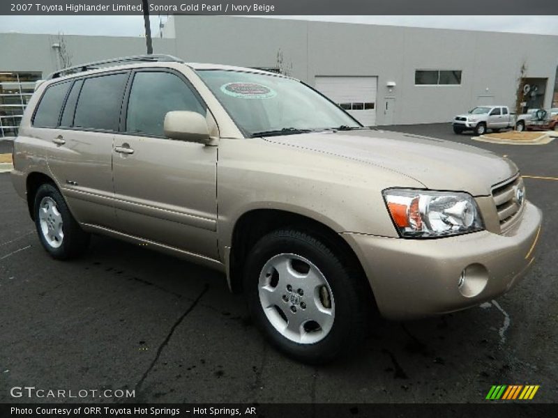 Sonora Gold Pearl / Ivory Beige 2007 Toyota Highlander Limited