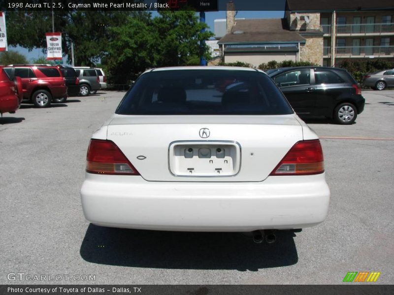 Cayman White Pearl Metallic / Black 1998 Acura TL 2.5