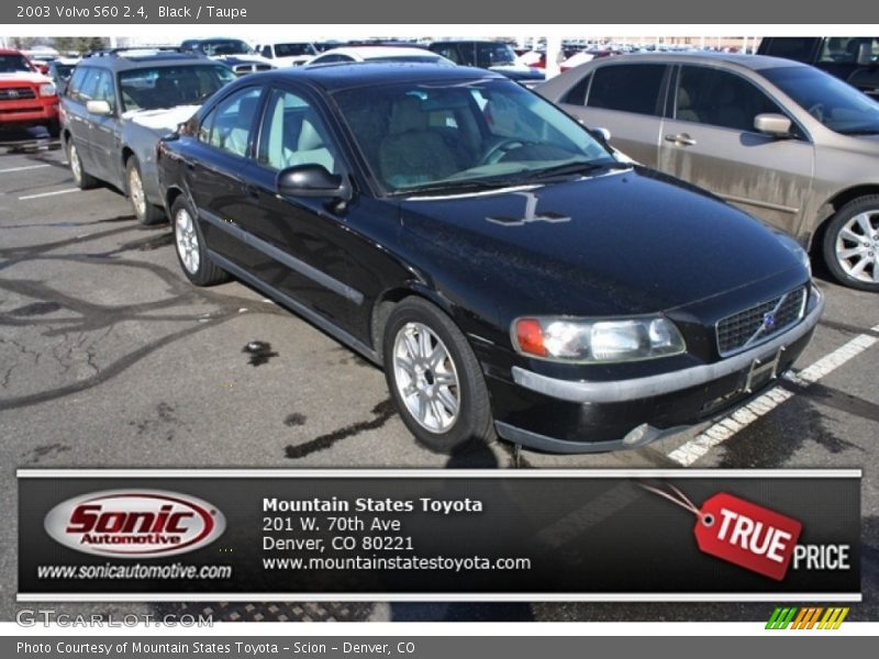 Black / Taupe 2003 Volvo S60 2.4