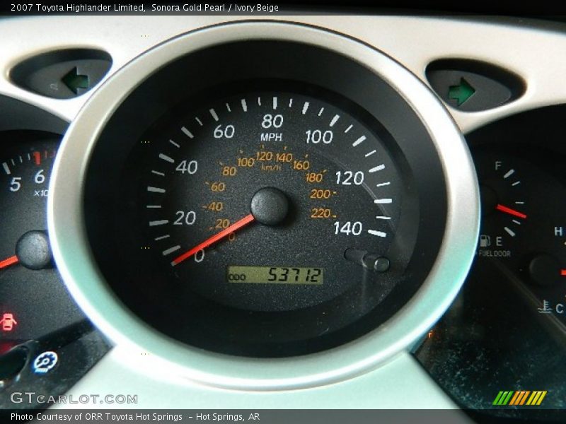 Sonora Gold Pearl / Ivory Beige 2007 Toyota Highlander Limited