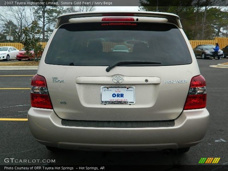 Sonora Gold Pearl / Ivory Beige 2007 Toyota Highlander Limited