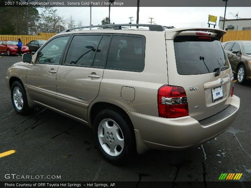 Sonora Gold Pearl / Ivory Beige 2007 Toyota Highlander Limited