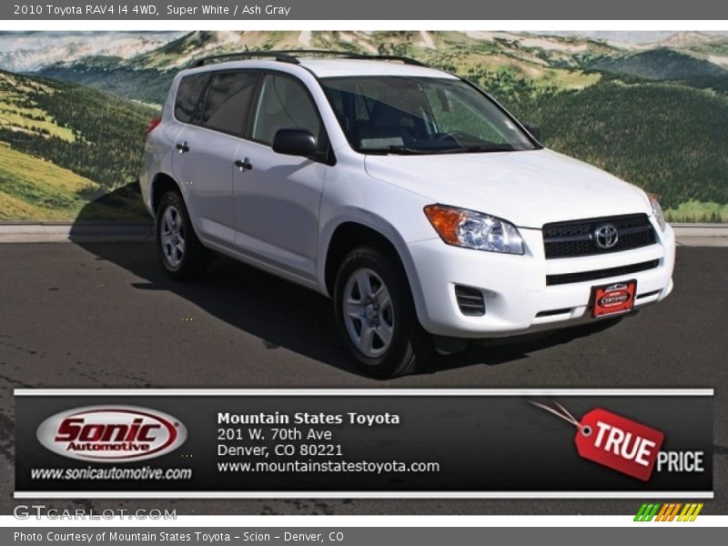 Super White / Ash Gray 2010 Toyota RAV4 I4 4WD