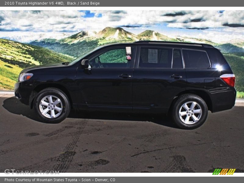 Black / Sand Beige 2010 Toyota Highlander V6 4WD