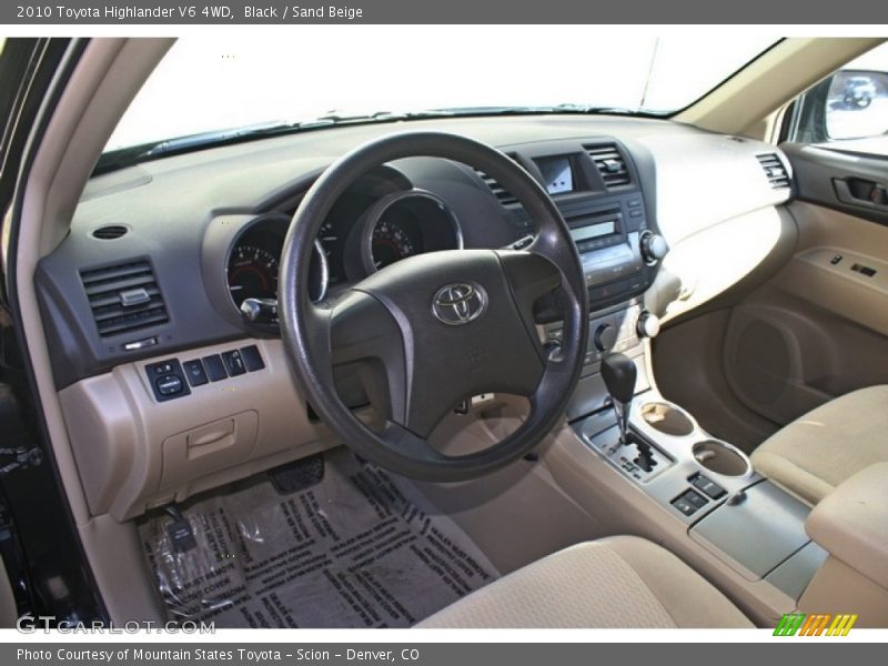 Black / Sand Beige 2010 Toyota Highlander V6 4WD