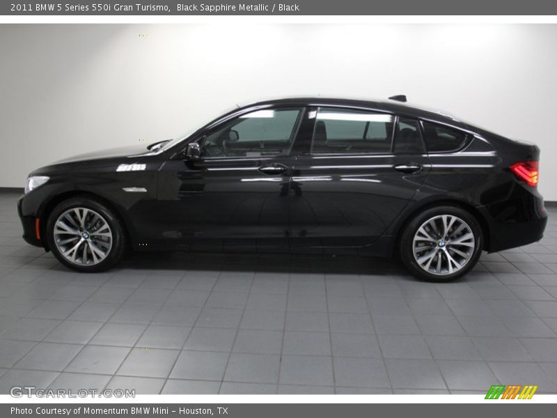 Black Sapphire Metallic / Black 2011 BMW 5 Series 550i Gran Turismo