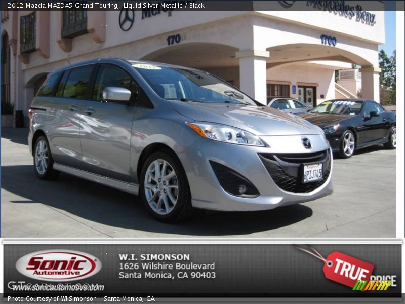 Liquid Silver Metallic / Black 2012 Mazda MAZDA5 Grand Touring