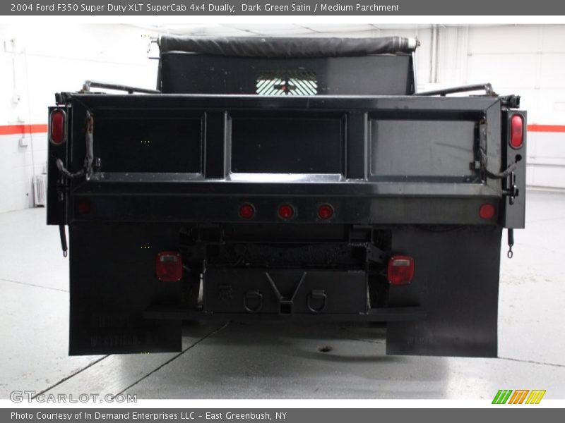 Dark Green Satin / Medium Parchment 2004 Ford F350 Super Duty XLT SuperCab 4x4 Dually