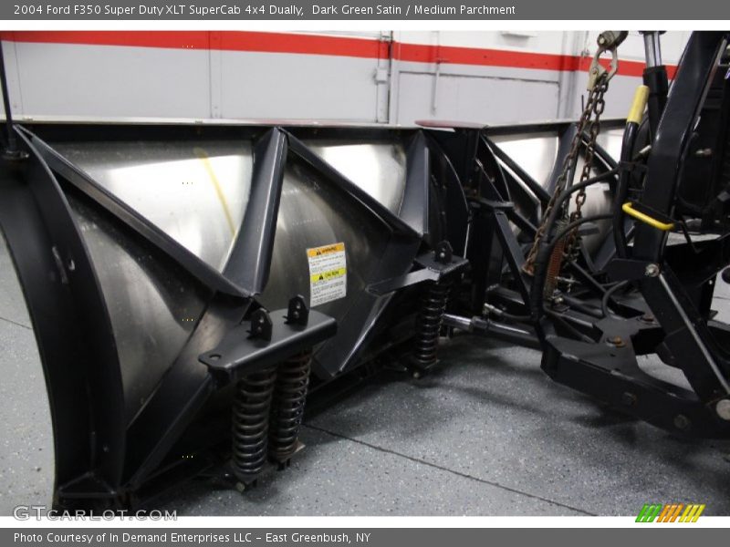 Dark Green Satin / Medium Parchment 2004 Ford F350 Super Duty XLT SuperCab 4x4 Dually