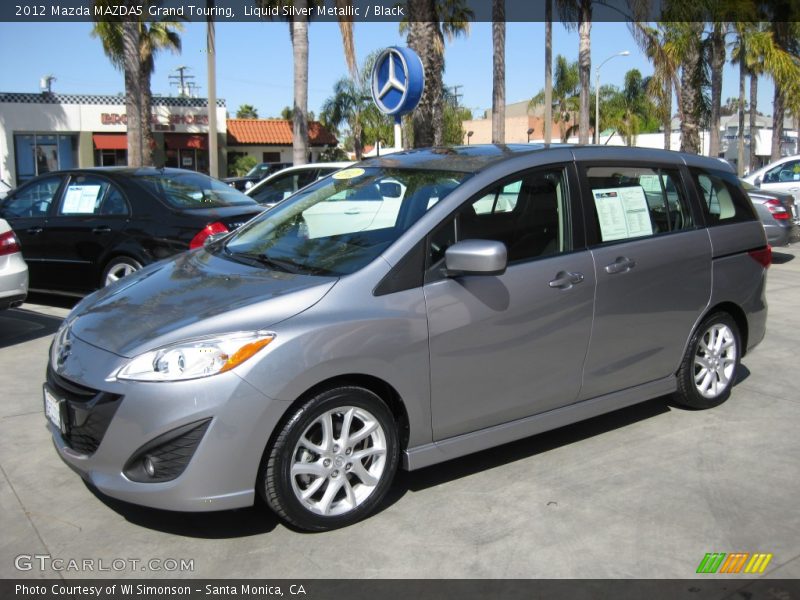 Liquid Silver Metallic / Black 2012 Mazda MAZDA5 Grand Touring