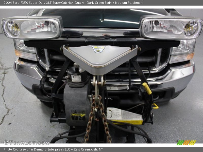 Dark Green Satin / Medium Parchment 2004 Ford F350 Super Duty XLT SuperCab 4x4 Dually