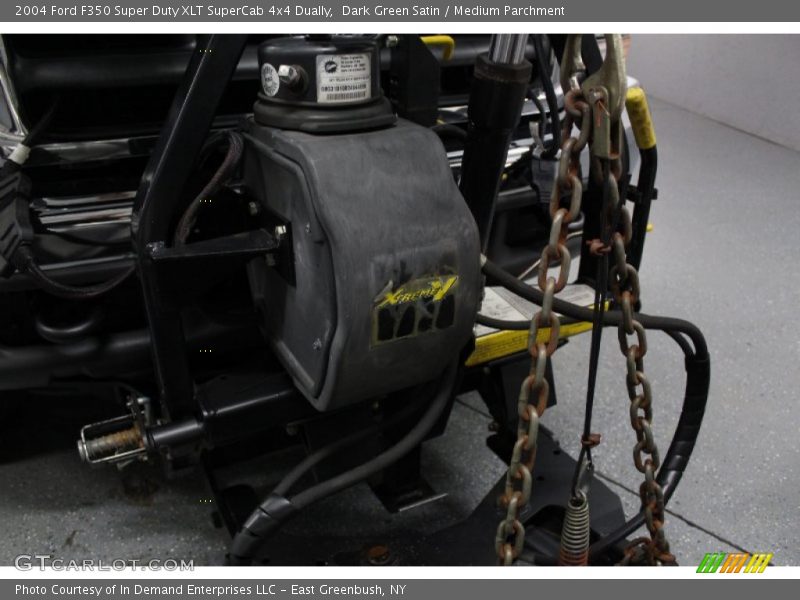 Dark Green Satin / Medium Parchment 2004 Ford F350 Super Duty XLT SuperCab 4x4 Dually