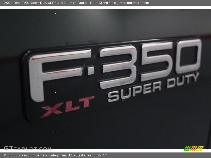 Dark Green Satin / Medium Parchment 2004 Ford F350 Super Duty XLT SuperCab 4x4 Dually