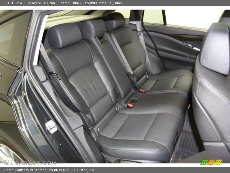 Rear Seat of 2011 5 Series 550i Gran Turismo