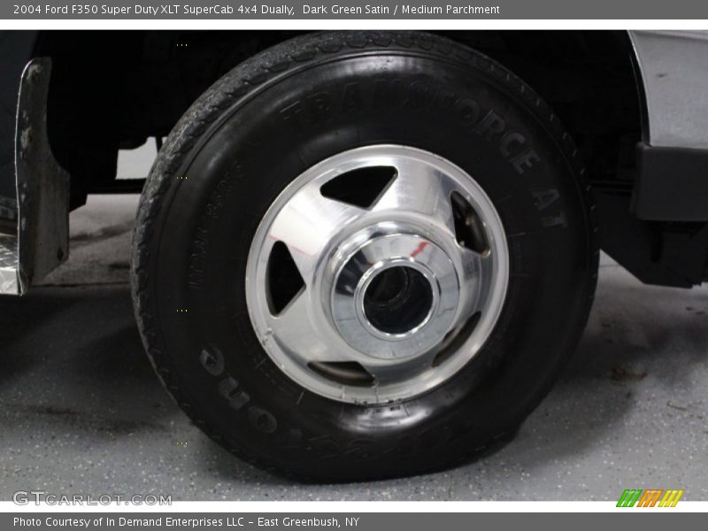 Dark Green Satin / Medium Parchment 2004 Ford F350 Super Duty XLT SuperCab 4x4 Dually