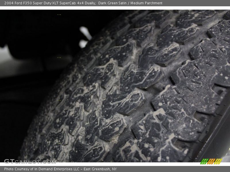 Dark Green Satin / Medium Parchment 2004 Ford F350 Super Duty XLT SuperCab 4x4 Dually