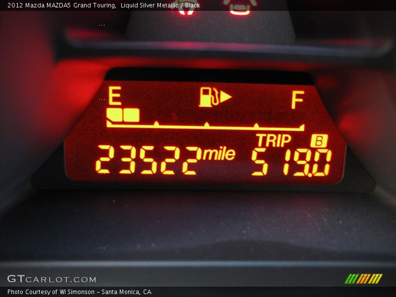 Liquid Silver Metallic / Black 2012 Mazda MAZDA5 Grand Touring