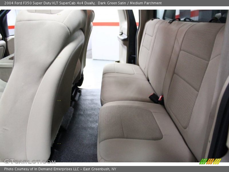 Dark Green Satin / Medium Parchment 2004 Ford F350 Super Duty XLT SuperCab 4x4 Dually