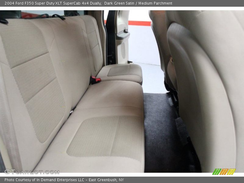Dark Green Satin / Medium Parchment 2004 Ford F350 Super Duty XLT SuperCab 4x4 Dually