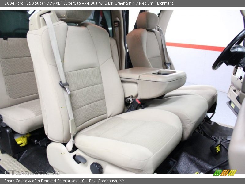 Dark Green Satin / Medium Parchment 2004 Ford F350 Super Duty XLT SuperCab 4x4 Dually