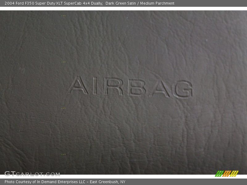 Dark Green Satin / Medium Parchment 2004 Ford F350 Super Duty XLT SuperCab 4x4 Dually