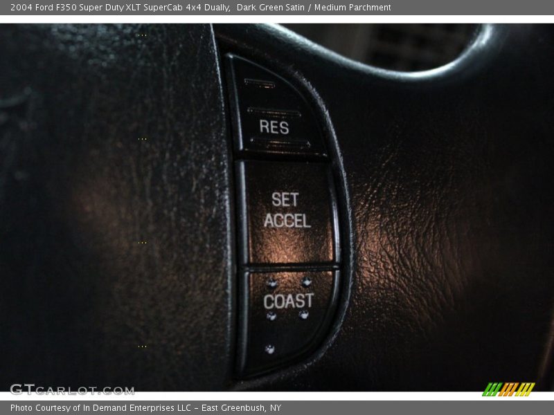 Dark Green Satin / Medium Parchment 2004 Ford F350 Super Duty XLT SuperCab 4x4 Dually