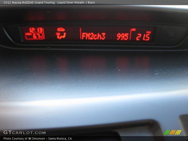 Liquid Silver Metallic / Black 2012 Mazda MAZDA5 Grand Touring