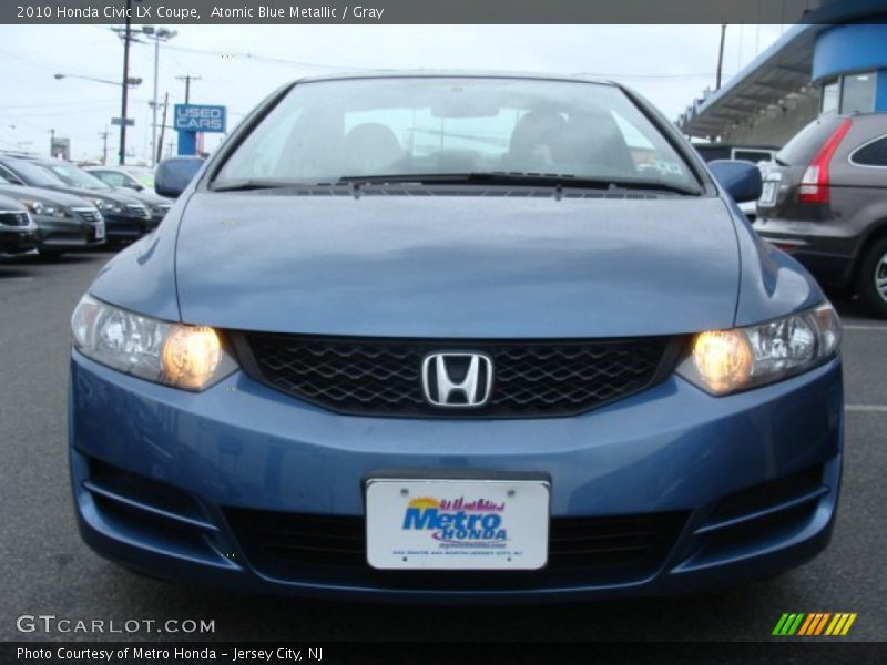 Atomic Blue Metallic / Gray 2010 Honda Civic LX Coupe
