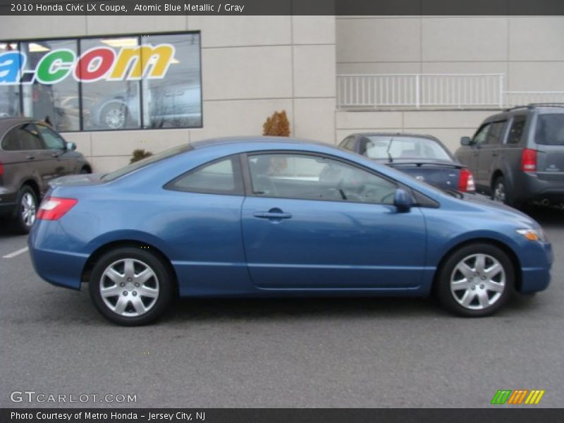 Atomic Blue Metallic / Gray 2010 Honda Civic LX Coupe