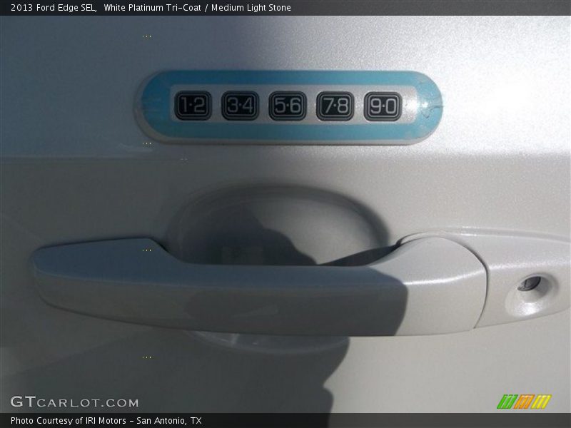 White Platinum Tri-Coat / Medium Light Stone 2013 Ford Edge SEL