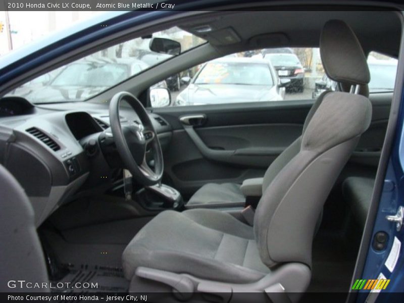 Atomic Blue Metallic / Gray 2010 Honda Civic LX Coupe